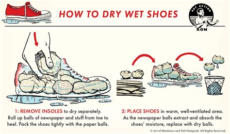 how to dry wet shoes quickly